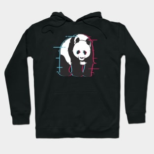 Panda : glitch art effect Hoodie